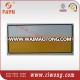 white and yellow reflective blank number plate