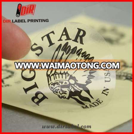 wholesale printing waterproof die cut logo transparent adhesive custom vinyl stickers